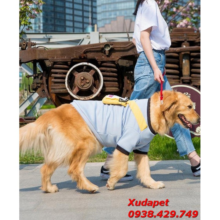 Áo Thun Kèm Túi Team Đeo Sành Điệu Cho Chó Lớn chất liệu thun co giãn cao cấp – Xudapet - SP000652