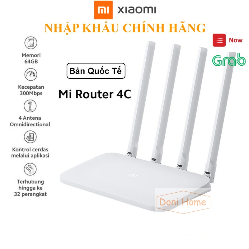 [Mã Hoàn Xu 50k] Bộ Phát Wifi Xiaomi Router 4A|4C - 4 Râu|Bản Tiếng Anh