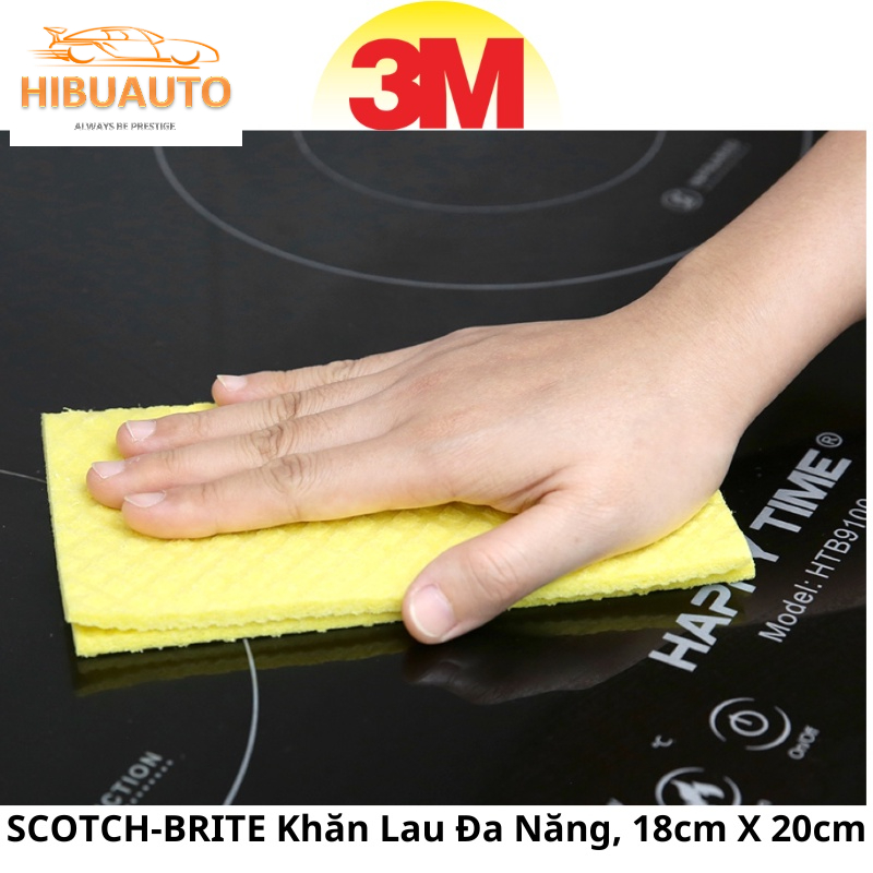 Khăn Lau Đa Năng 3M SCOTCH-BRITE 18cm X 20cm XA010911148, sạch vết bẩn, Không gây trầy xước bề mặt cần lau