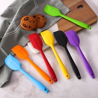 Phới trộn bột silicon/ Cây vét Spatula lưỡi trong và lưỡi màu