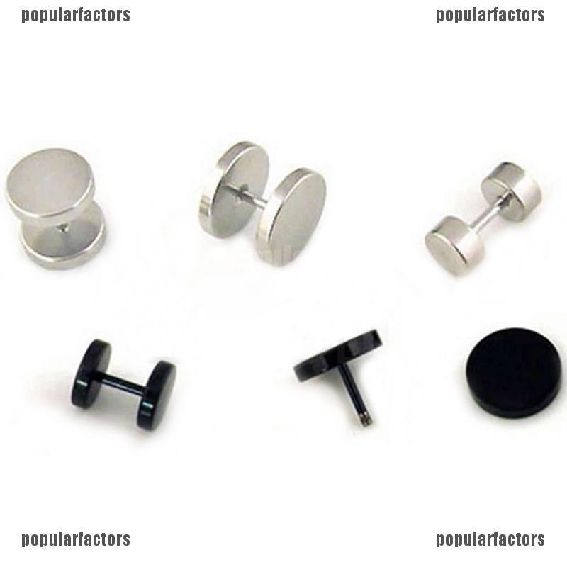 Set 2 Khuyên Tai Phong Cách gothic Bằng Thép Không Gỉ Thời Trang Cho Nam Nữ