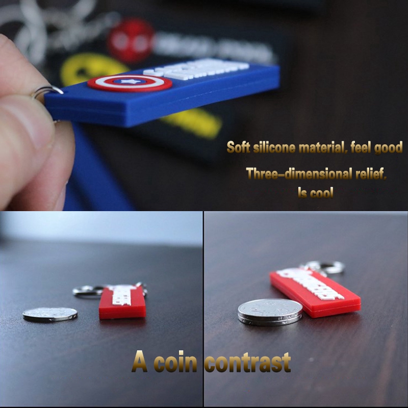 Móc khóa hình Captain America bằng da PU độc đáo