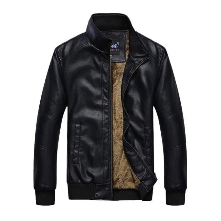 Áo khoác da lót lông nam thời trang cao cấp model fashion AKD75NAU TẶNG VỚ hàng vnxk | BigBuy360 - bigbuy360.vn