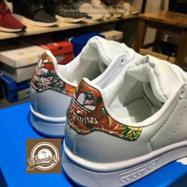 ( Uy tín nhất ) Giầy thể thao Stan Smith gót hoa thổ cẩm thời trang dạo phố * new . #
