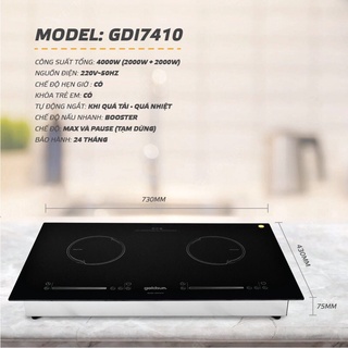 Bếp Điện Từ Đôi Goldsun GDI7410