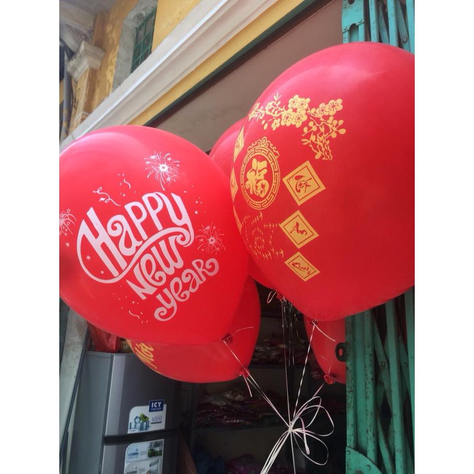 Bóng Tết đỏ size to 60cm- 90cm Chúc mừng năm mới