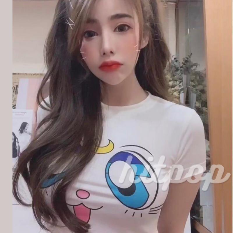 Áo Thun Tay Ngắn In Hình Mèo Đáng Yêu Cho Nữ | BigBuy360 - bigbuy360.vn