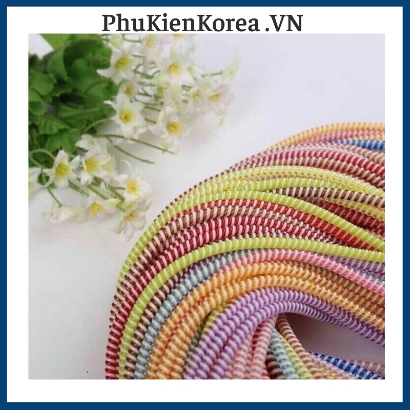[FREESHIP 99K]_Dây Lò Xo Quấn Cáp Sạc