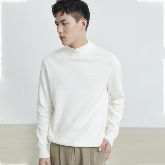 Áo len lông cừu cổ cao nam dài tay mùa đông ấm áp thời trang phong cách Hàn Quốc- LV Store