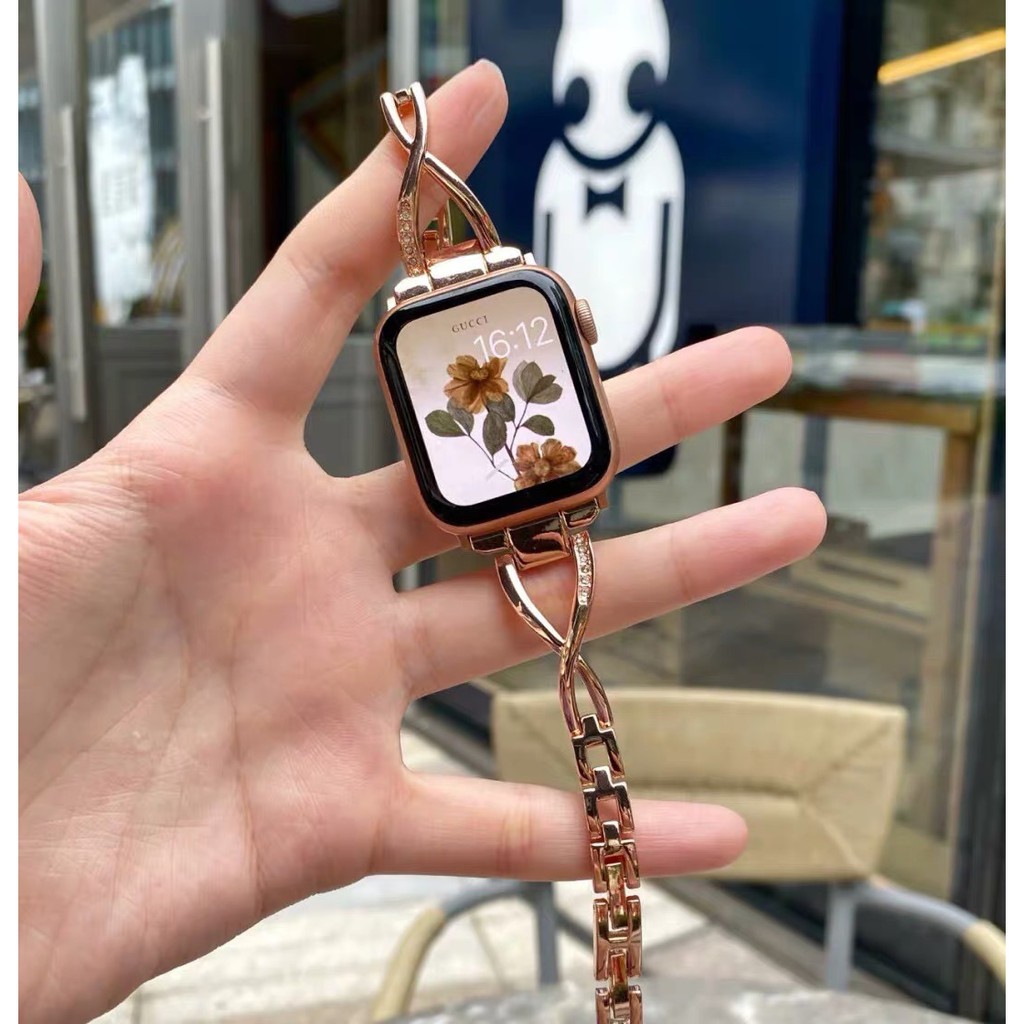 DÂY APPLE WATCH ĐÍNH ĐÁ CỰC XINH CHO SERIES 6/5/4/3/2/1 38mm/ 40mm/42mm/44mm