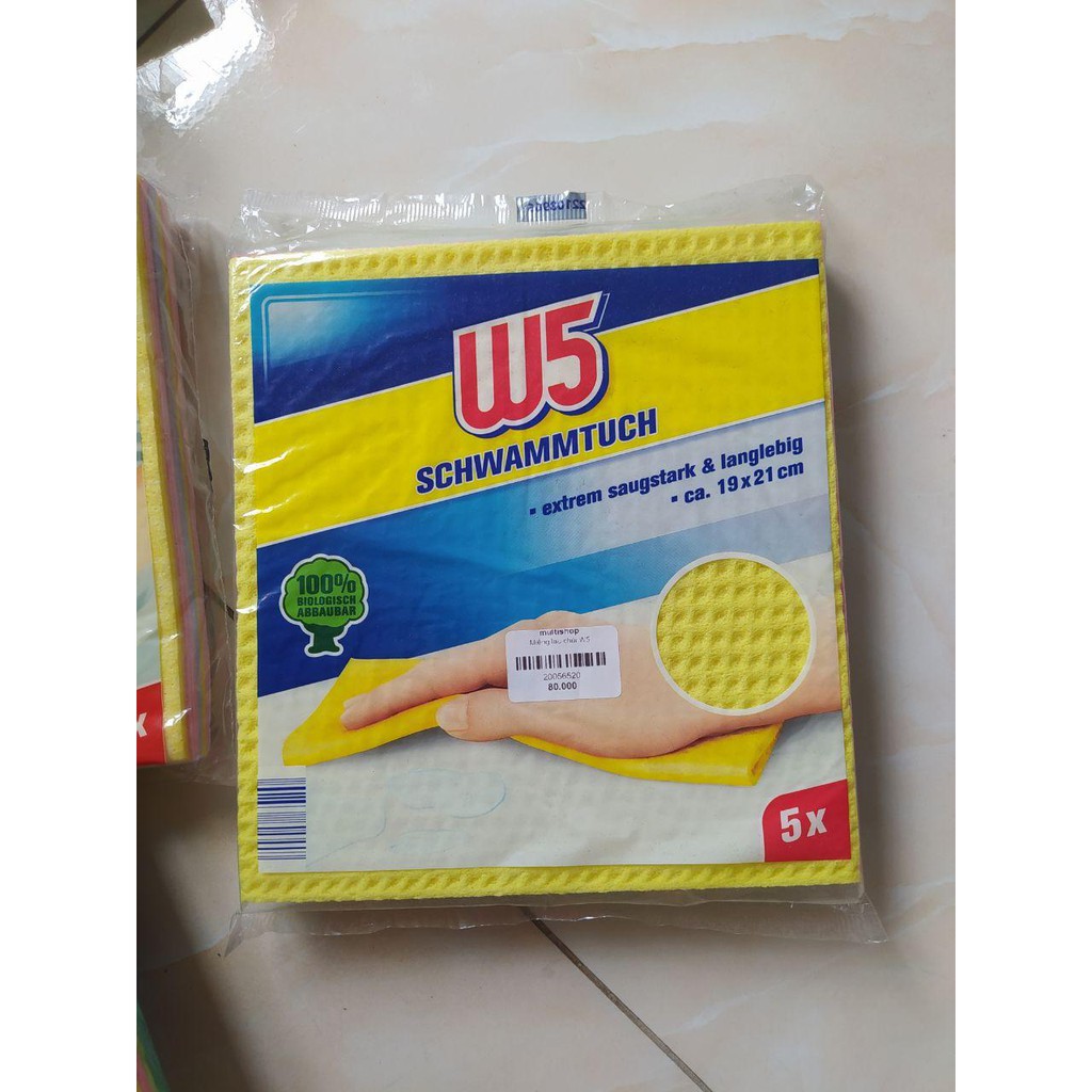 Miếng lau chùi W5 set 5 miếng xốp