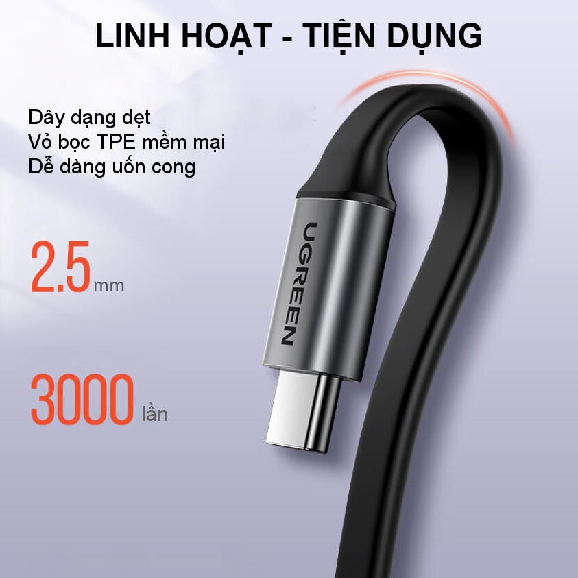 [Mã 2404EL10K giảm 10K đơn 20K] Bộ chuyển đổi USB type C sang HDMI và VGA cao cấp UGREEN 70549