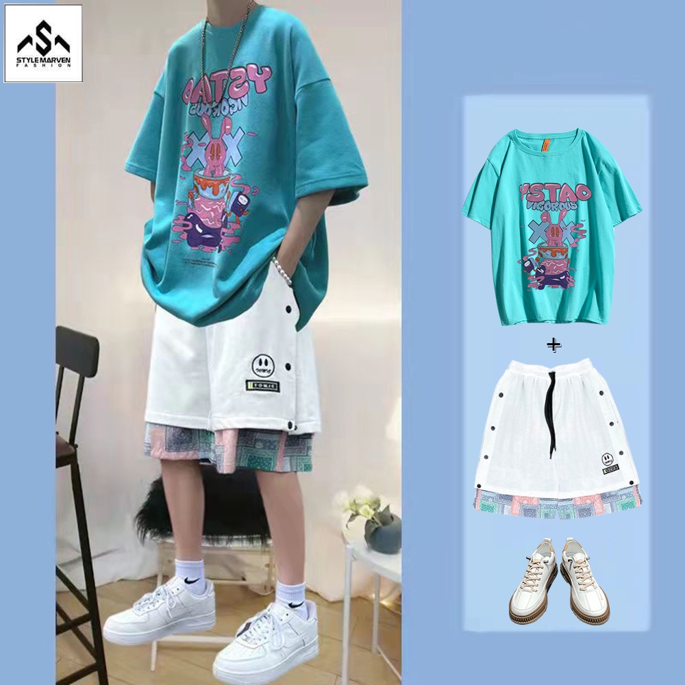 Bộ Quần Áo Thun Nam Mùa Hè Hot Trend 2022 STYLE MARVEN - SET NAM 90000191