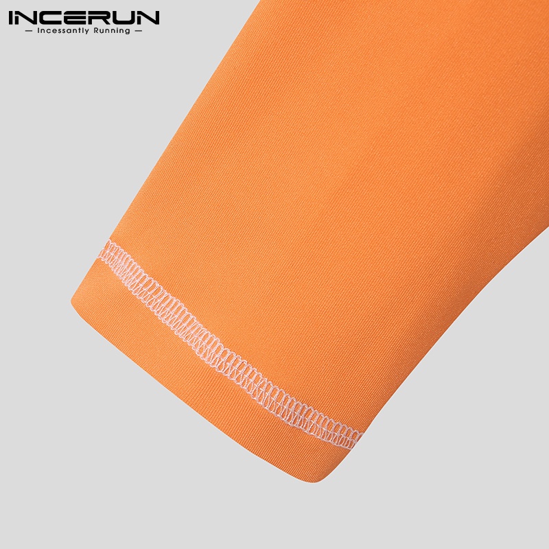 Áo thun lửng INCERUN tay dài thời trang dành cho bạn nam