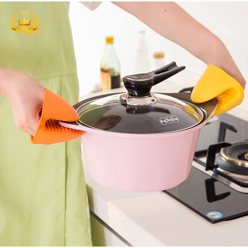 1 Dụng Cụ Nhấc Nồi Bằng silicone Chịu Nhiệt Cao Có Móc Tiện Lợi