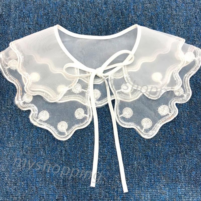 Cổ áo giả vải chiffon thời trang