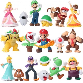 Set 18 mô hình đồ chơi các nhân vật trong game super mario bros yoshi koopa toad toys