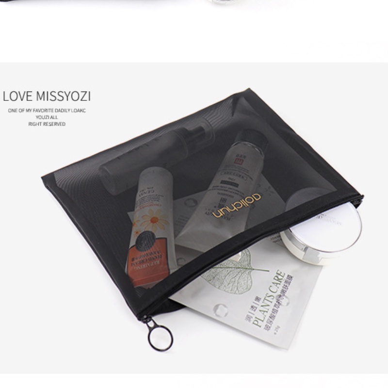 [Hàng mới về] Túi lưới đựng mỹ phẩm hình vuông tiện dụng mang theo