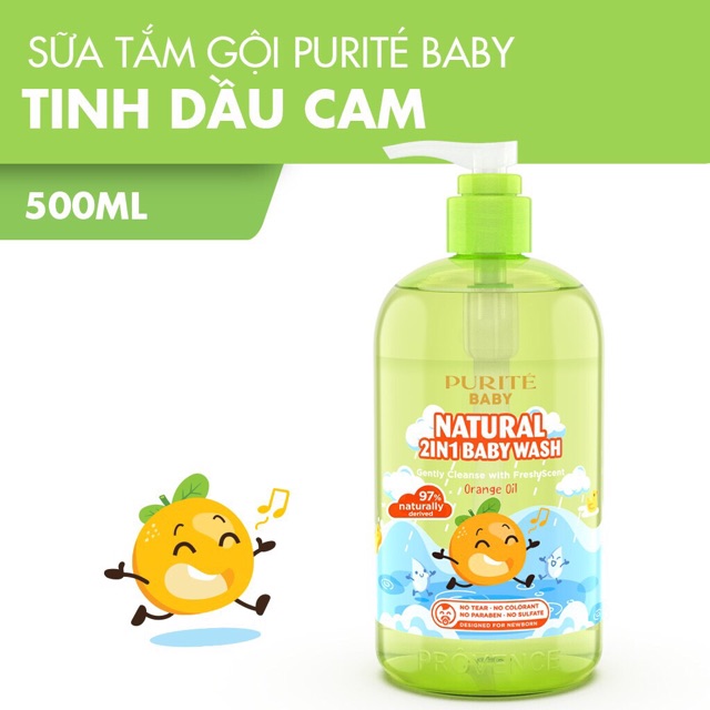 Sữa Tắm Gội Purité Baby Natural 2in1