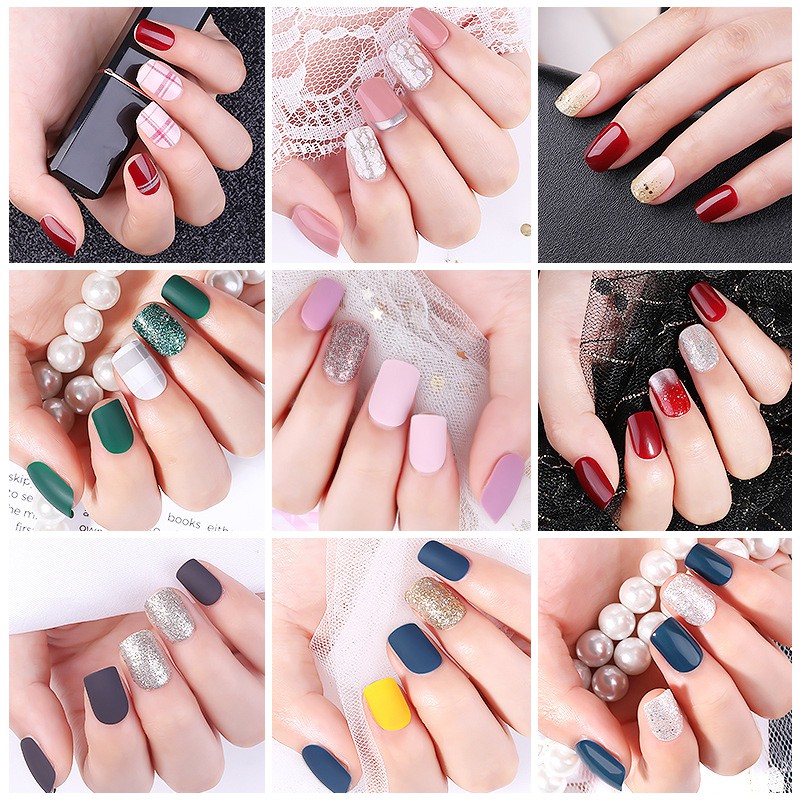 Bộ 30 móng tay giả che toàn bộ 19 kiểu tháo rời tái sử dụng được