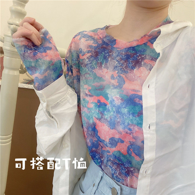 Áo Thun Nữ Dài Tay Phối Lưới Phong Cách Châu Âu | BigBuy360 - bigbuy360.vn