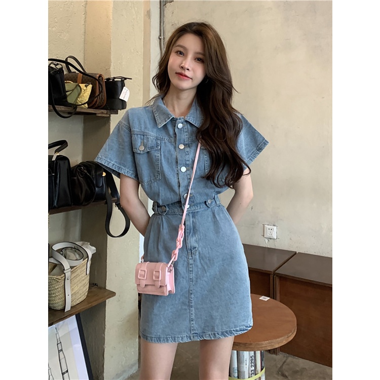 ĐẦM JEANS, ĐẦM DEMIN, VÁY BÒ CỔ CÓ BÂU HOT HIT 2021 KÈM ẢNH THẬT