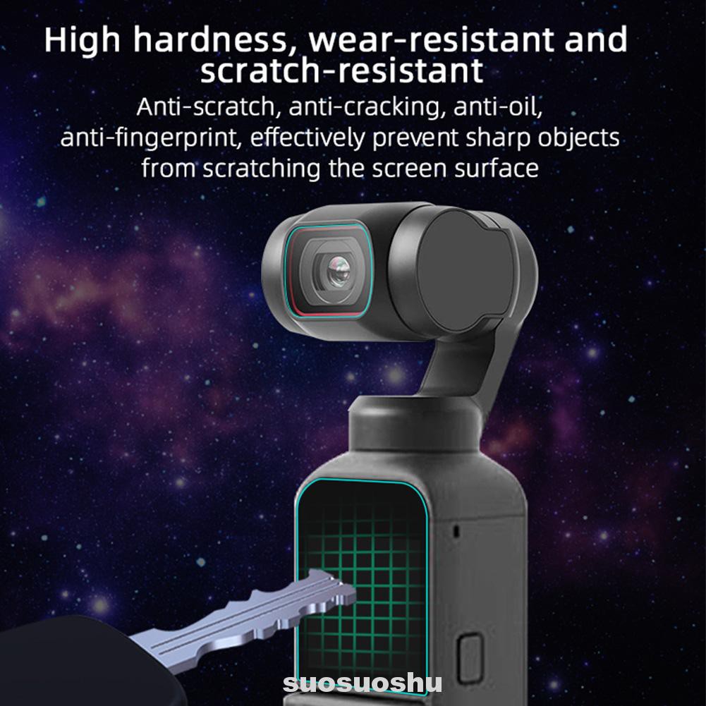 Gimbal Camera Lens Protective Film Kit Dustproof Transparent Easy Install High Hardness Anti Cracking For Osmo Pocket 2