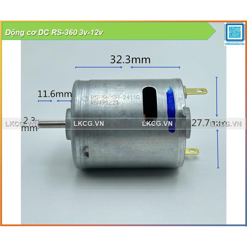 [FreeShip] Động cơ DC RS-360 3v-12v