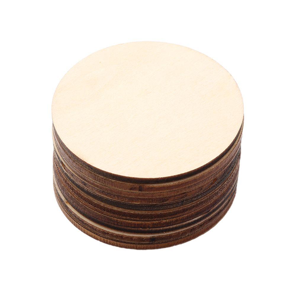 WTTLE Set 3 / 5 / 10 Thẻ Gỗ Tròn Treo Trang Trí Sổ Lưu Niệm