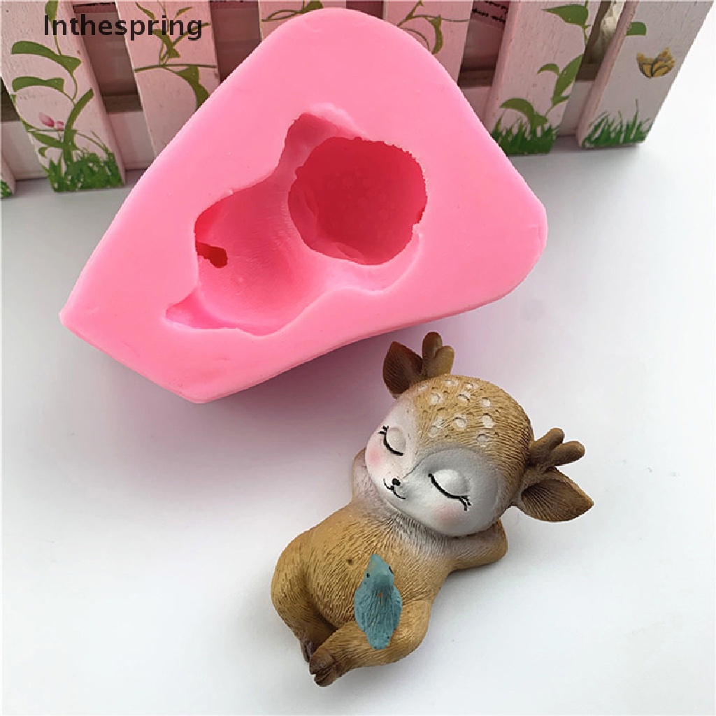 Khuôn Làm Bánh Chất Liệu silicone Hình Chú Nai 3d Dễ Thương