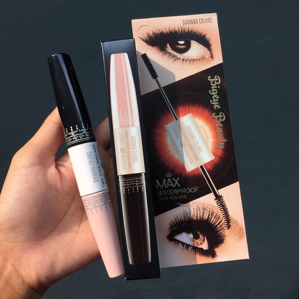 Mascara Sivanna Colors Two-Step 2 đầu chải mi trên và mi dưới Waterproof Lash Volume HF891 - Thái Lan