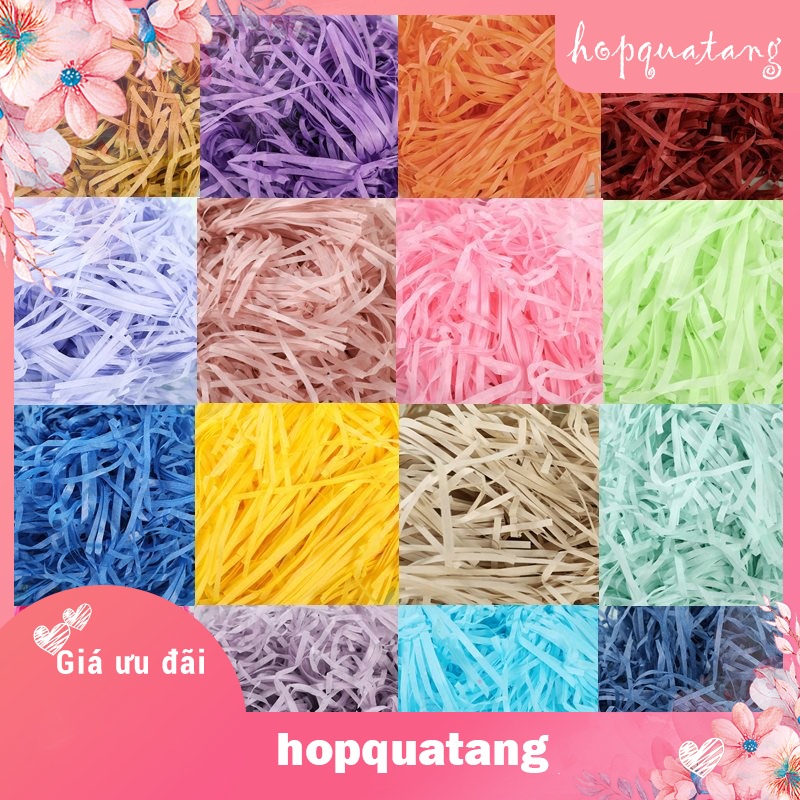 Giấy rơm giấy vụn trang trí hộp quà tặng 1kg