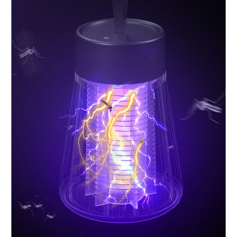 Đèn Bắt Muỗi Cao Cấp 2021 Thu Hút Côn Trùng Kiêm Đèn Ngủ - BH 12 Tháng - Đèn LED 11W Công Suất Cao Ánh Sáng Tím