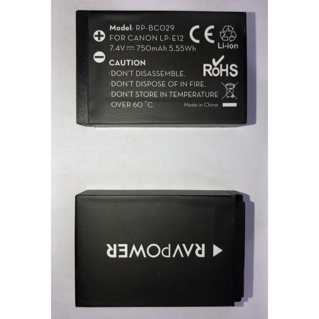 Pin máy ảnh RavPower cho Canon LP-E12