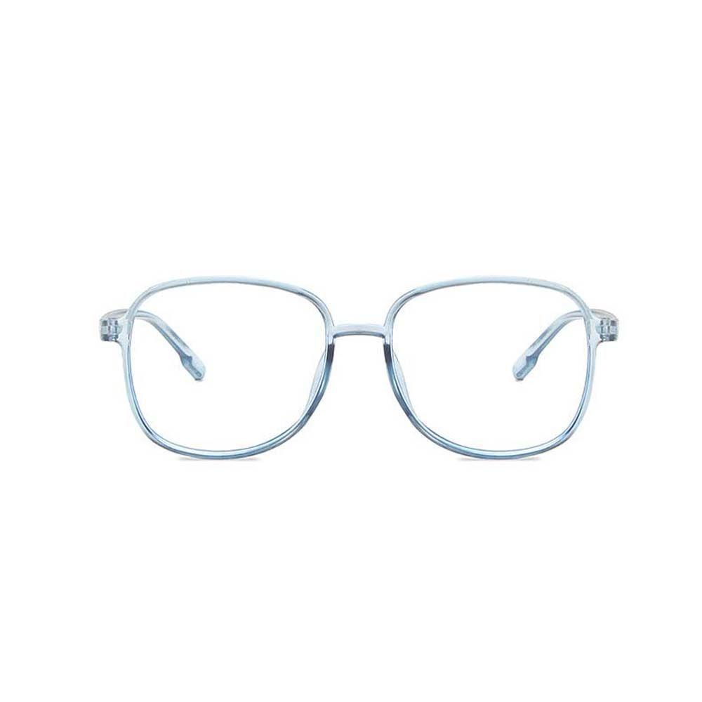 Mắt Kính Gọng Vuông Tròng Lục Giác Màu Đen Chống Bức Xạ Phong Cách Hàn Quốc Cho Nữ