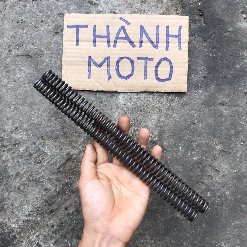 Lò xo phuộc trước xe Exciter 155 VVA, khắc phục tiếng kêu lụp cụp, yếu phuộc, rung lắc tay lái