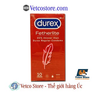 Bao cao su durex fetherlite úc hộp 10 cái