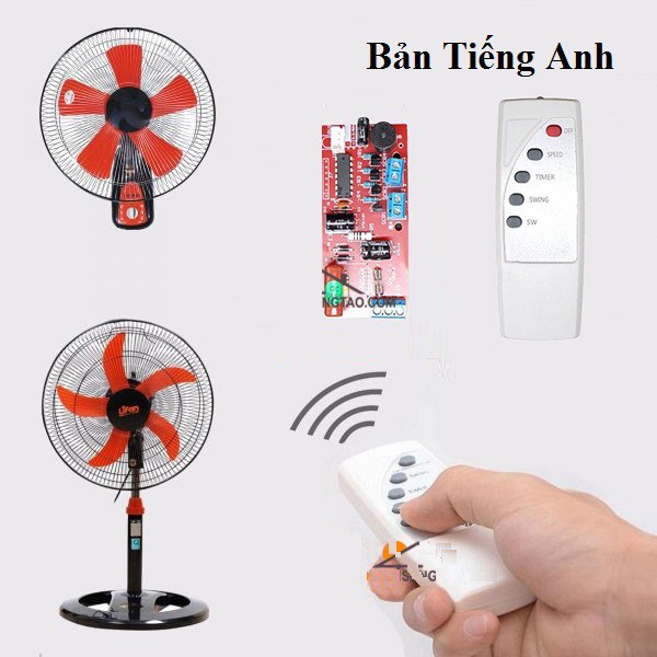 (bản tiếng Anh) Bộ mạch điều khiển quạt từ xa,điều khiển từ xa cho quạt