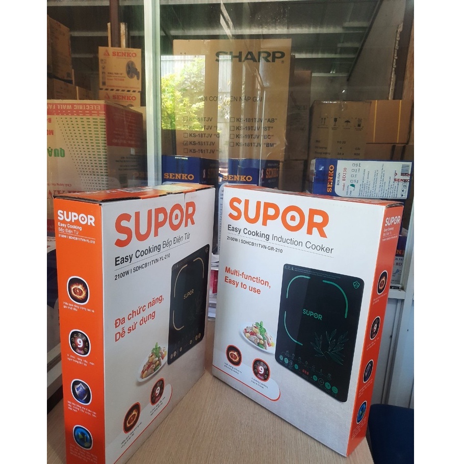 Bếp điện từ cảm ứng mặt sứ pha lê Supor SDHCB11TVN 09 chức năng bảo hành 12 tháng chính hãng