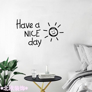 Decal dán tường mini họa tiết have a nice day, girls who run the world ^0^