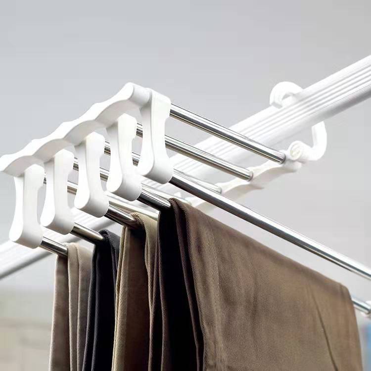Móc treo quần áo, móc treo đồ inox thông minh gấp gọn, tiết kiệm không gian tủ - Elliver