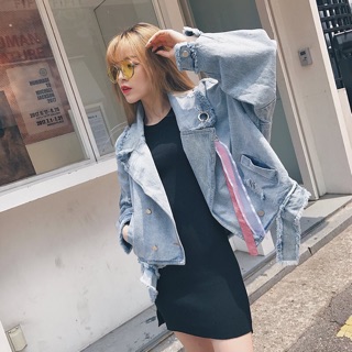 Khoác jean rách cao cấp