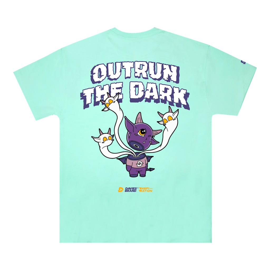 Áo thun tay lỡ nữ form rộng màu pastel Outrun The Dark Tee local brand DAVIES.