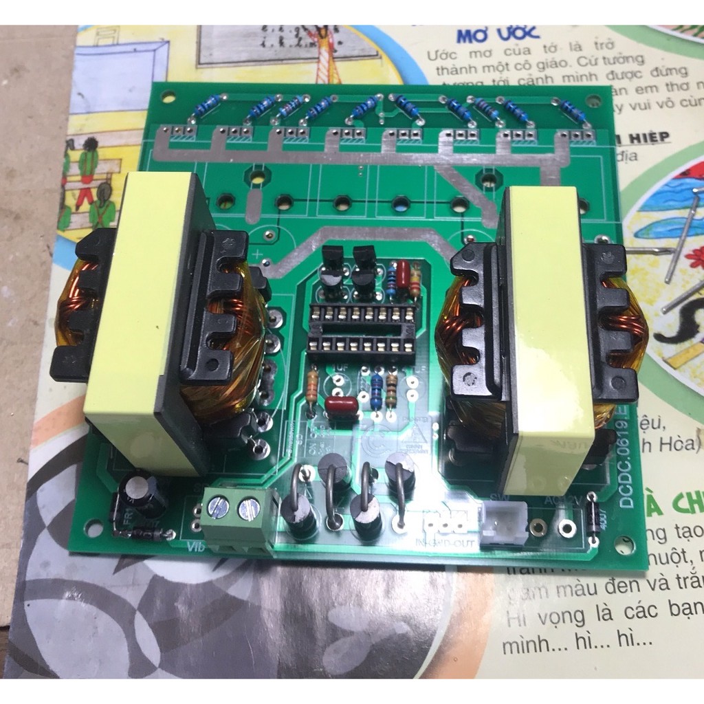 DIY bo mạch kích điện DC-DC _ PCB trắng