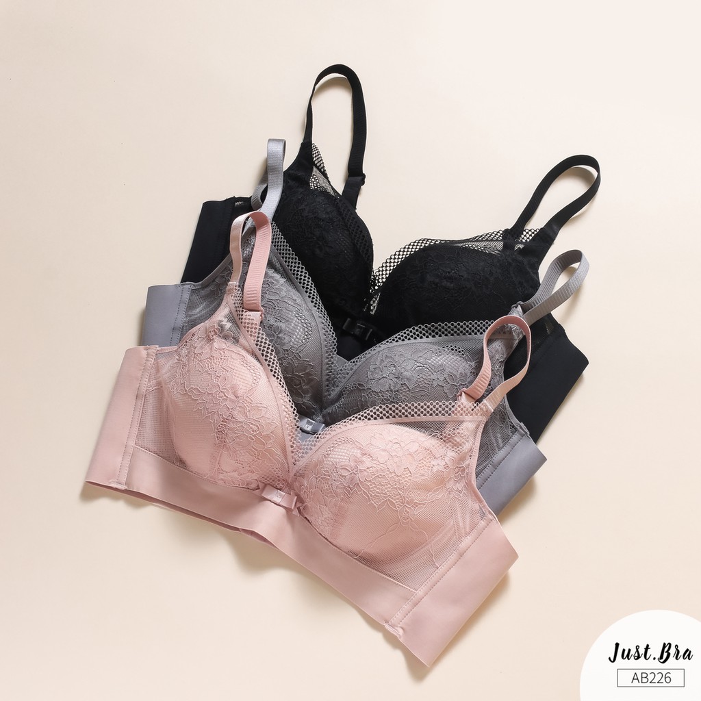Áo ngực Just Bra mút dày không gọng, họa tiết ren thanh lịch AB226 | BigBuy360 - bigbuy360.vn