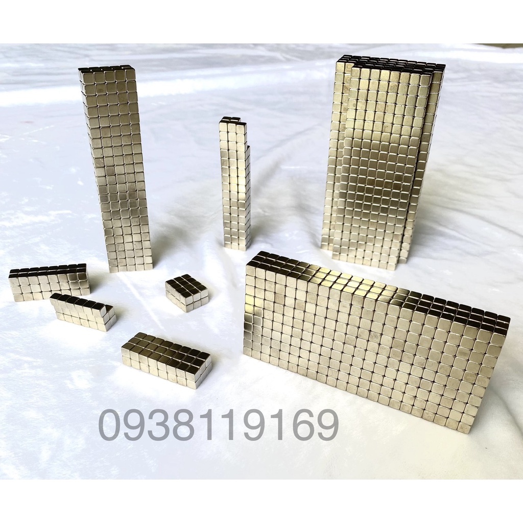 Nam châm vuông 5x5x5 mm xếp hình, làm đồ lưu niệm, đồ chơi