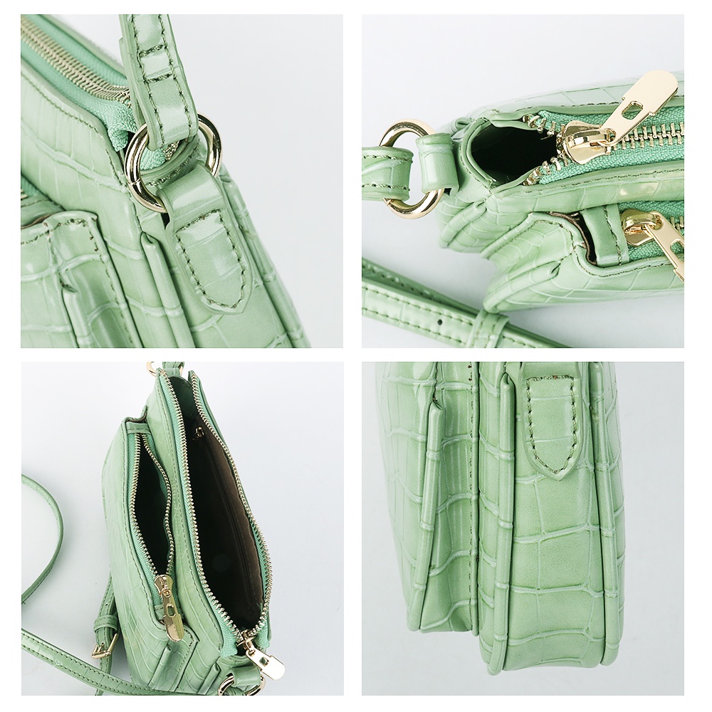 Dela Túi xách nữ Dela Túi đeo chéo vai hình vuông kiểu dáng đơn giản sành điệu cho nữ công sở đi làm