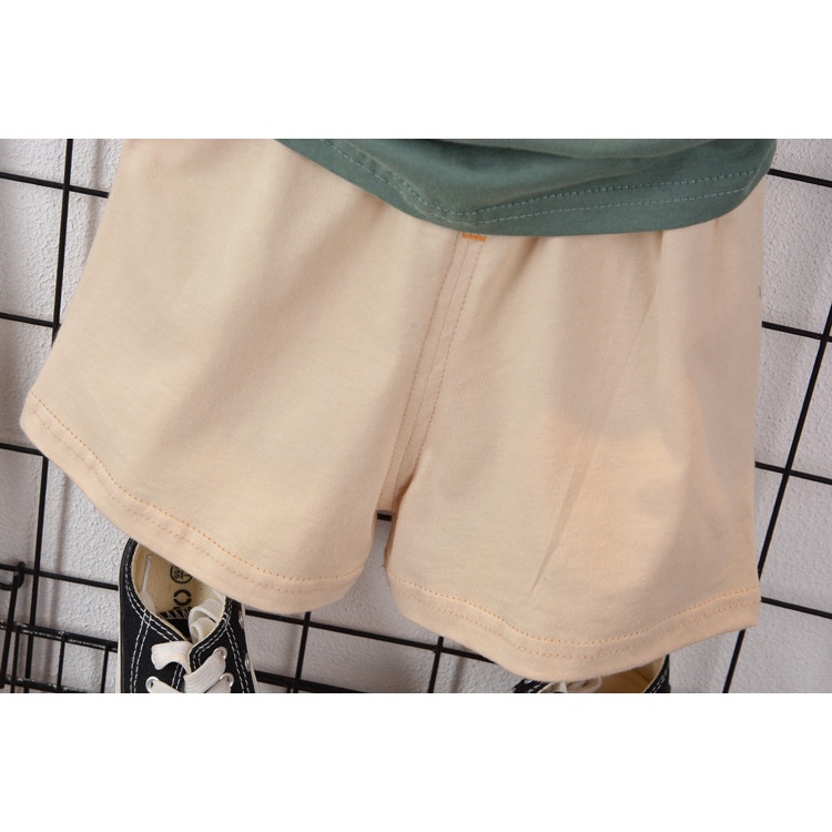 Set Đồ Mùa Hè 2 Món Gồm Áo Thun 100% Cotton + Quần Ngắn Thời Trang Cho Bé Trai