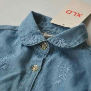 Sơ mi denim bé gái