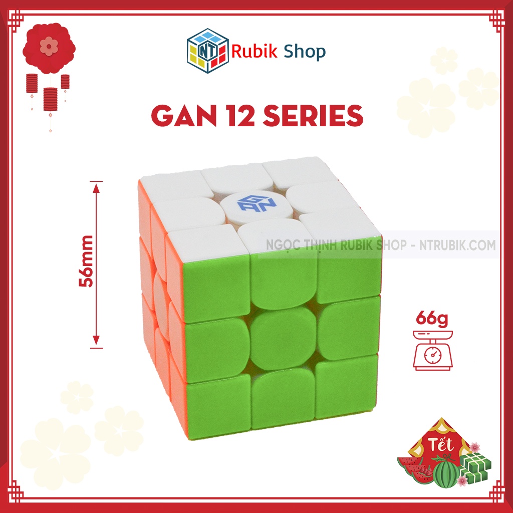 [Siêu Phẩm 2021] Rubik 3x3x3 GAN 12 SERIES 3 phiên bản: Maglev &amp; Gan 12M LEAP Stickerless không viền (Hãng Mod Nam châm)